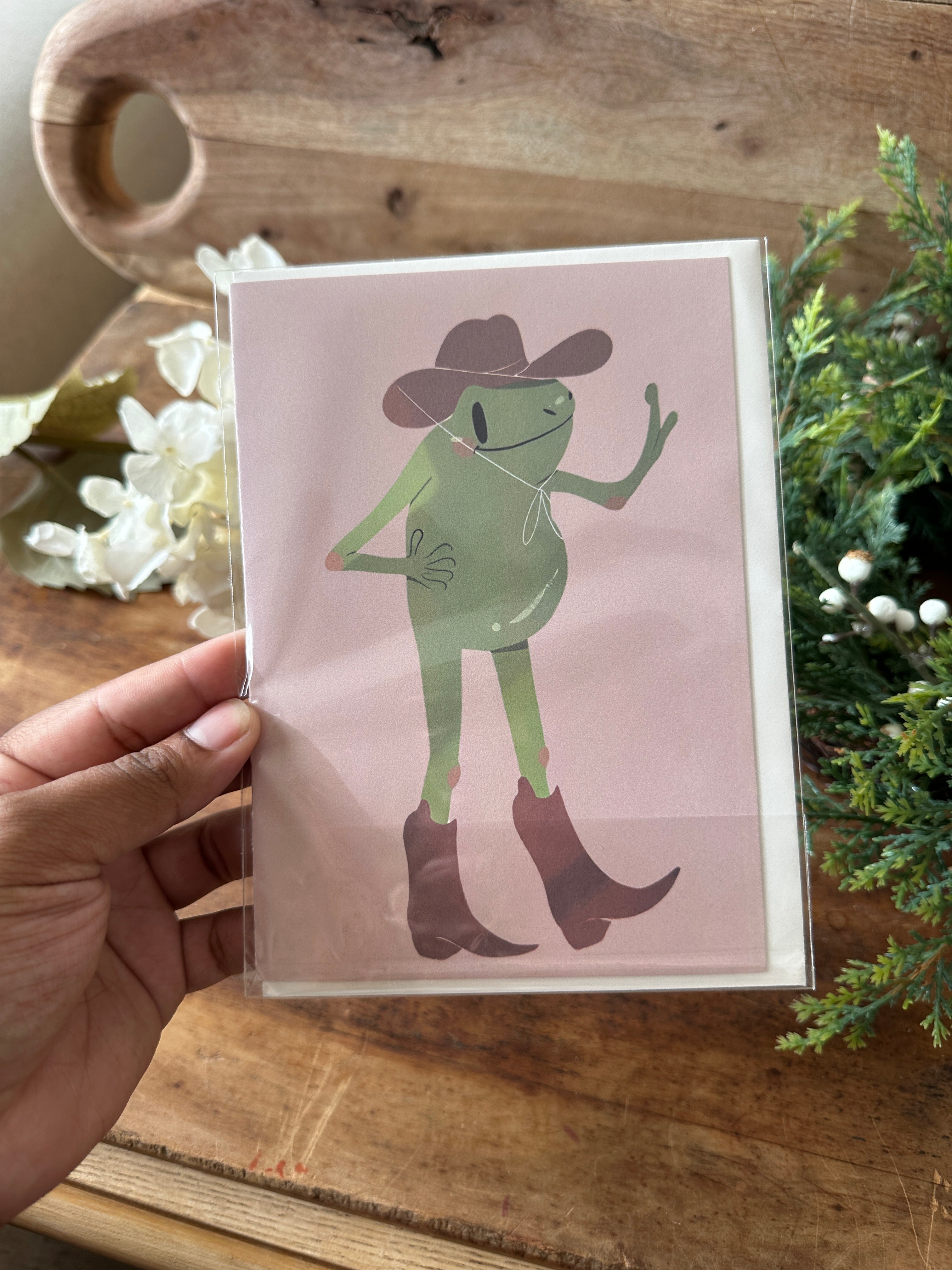 Cowboy Frog Card