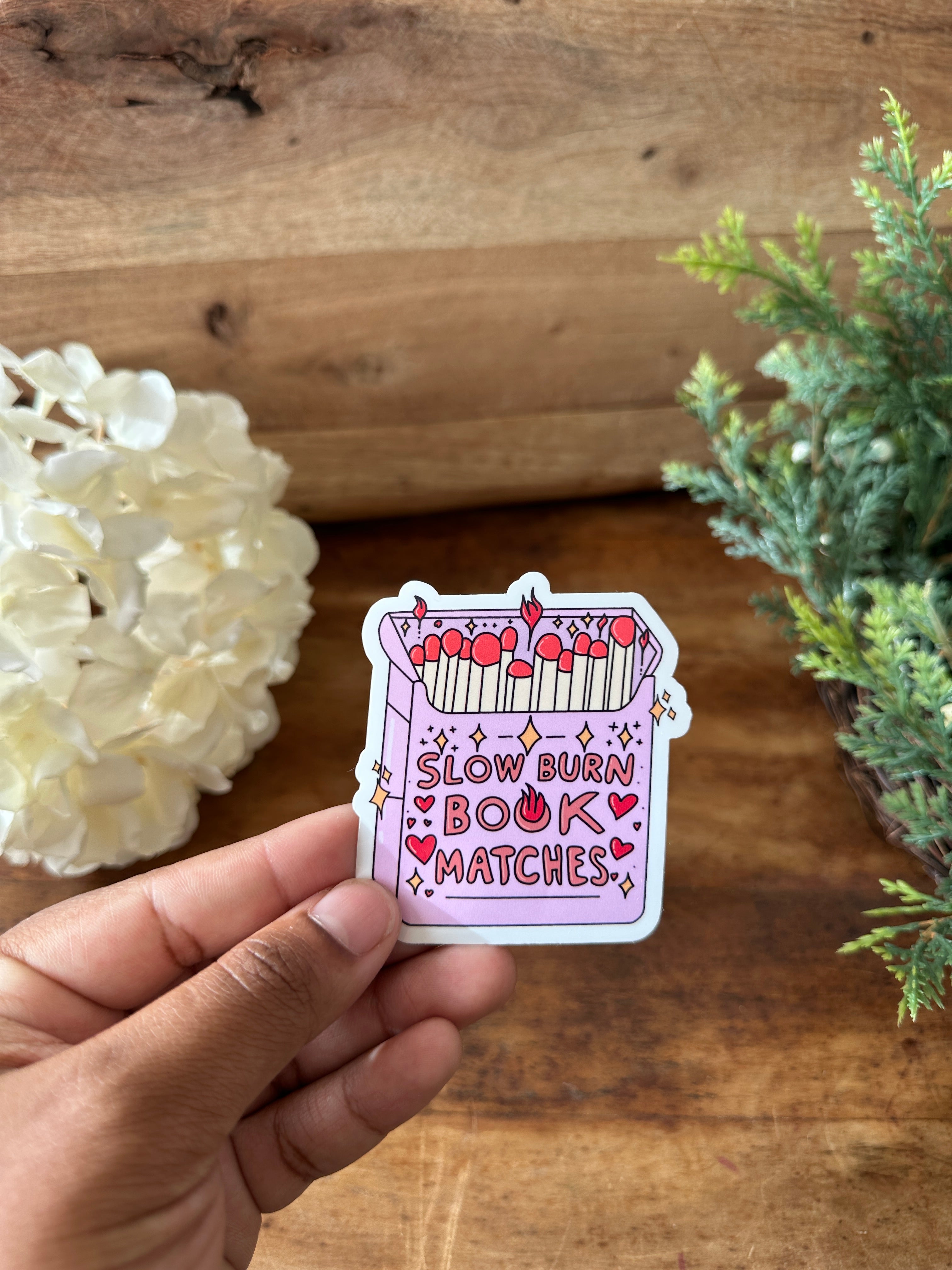 Slow Burn Book Matches Sticker