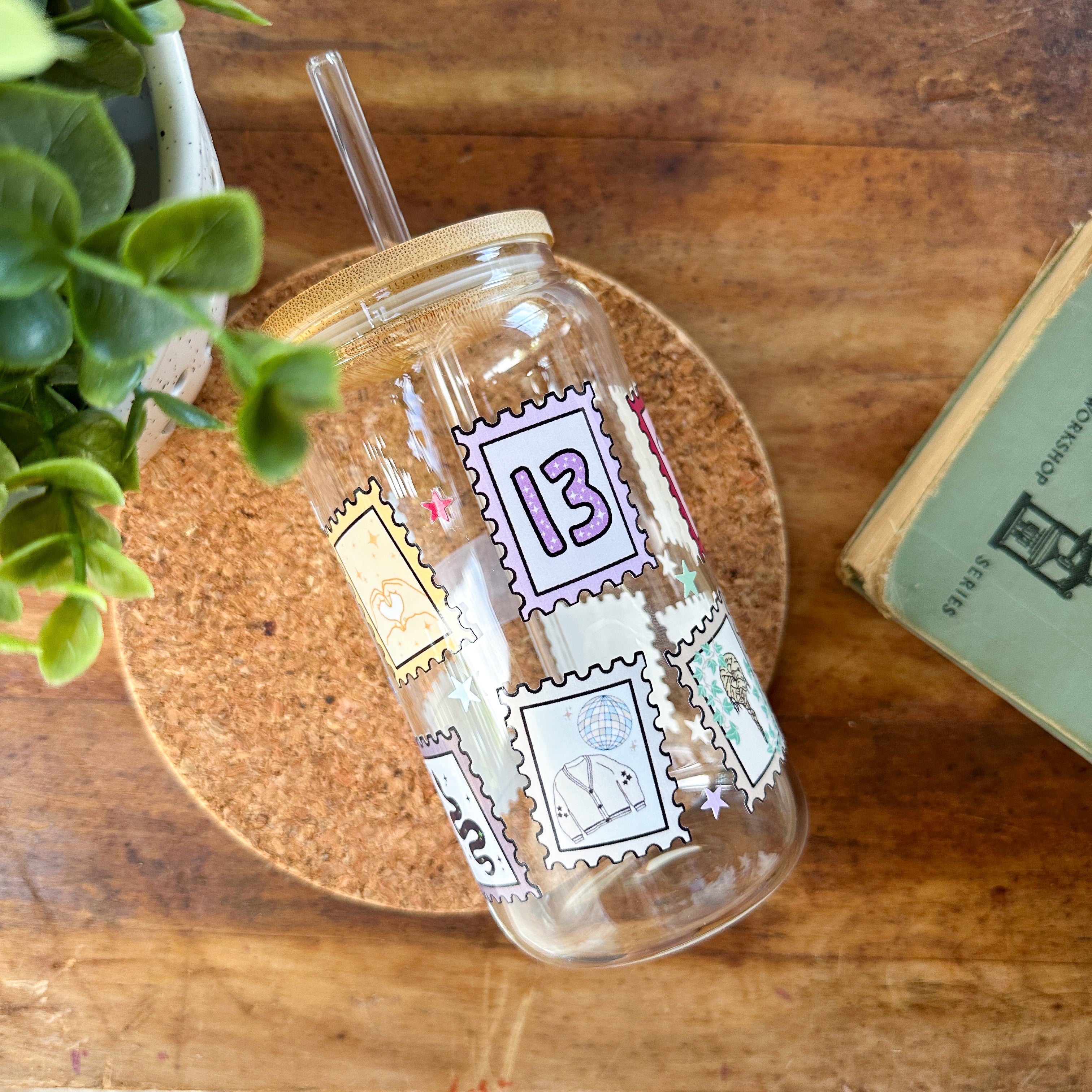 Eras Stamps Glass Can