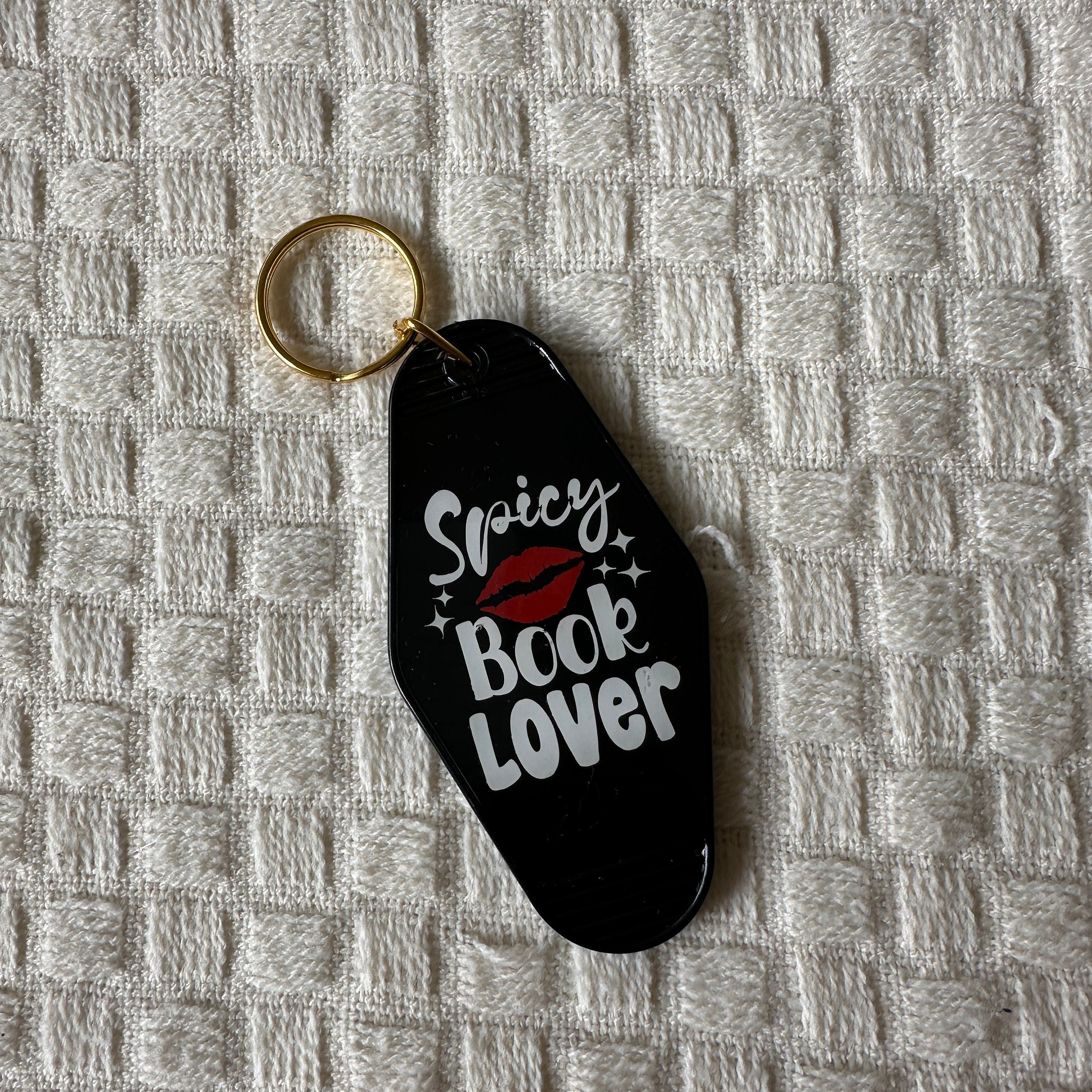 Spicy Book Lover Motel Keychain