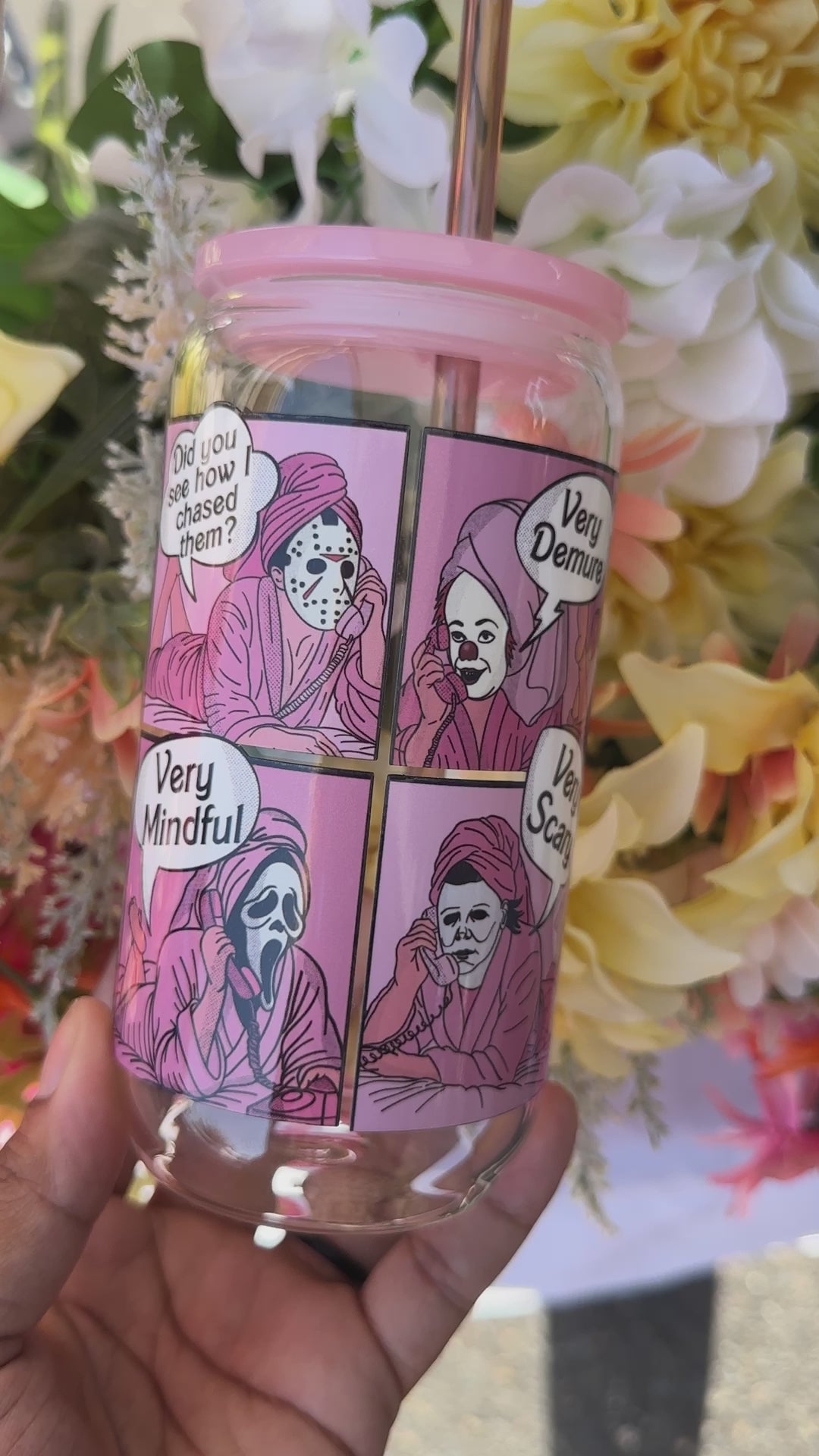 Spooky Demure Glass Can